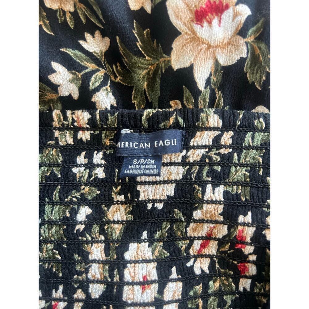 American Eagle 2 Piece Floral Boho Crop Top & Wide Leg Flowy Pant Set - Picture 7 of 8